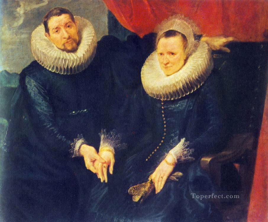 Portrait of a Married Couple Baroque court painter Anthony van Dyck Oil Paintings